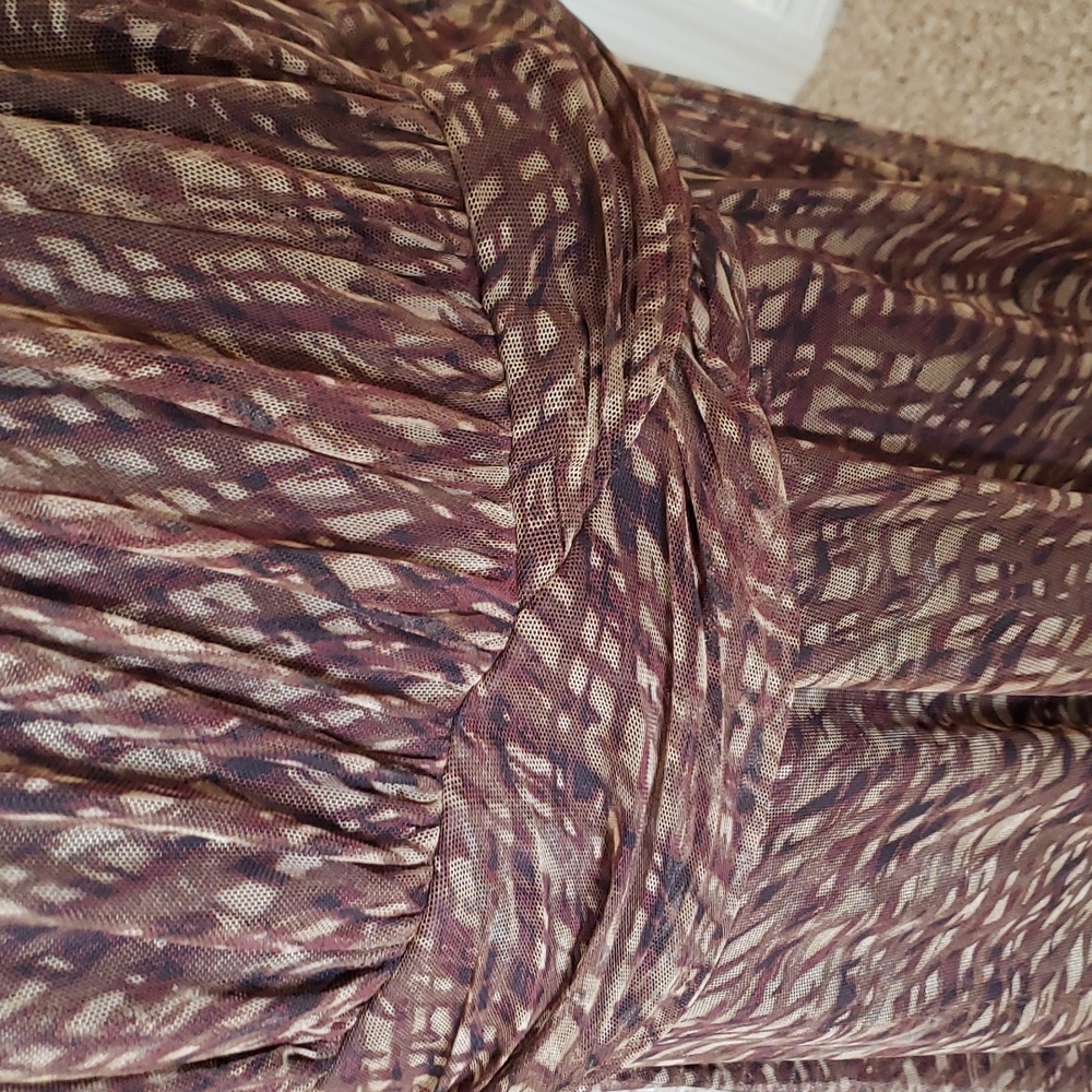 Coldwater Creek Brown & Tan Dressy Dress - Picture 3 of 13
